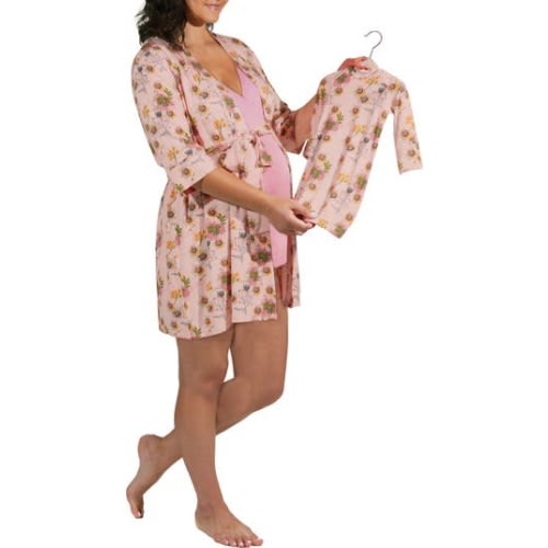 Adaline During & After 5-Piece Maternity/Nursing Sleep Set, Medium