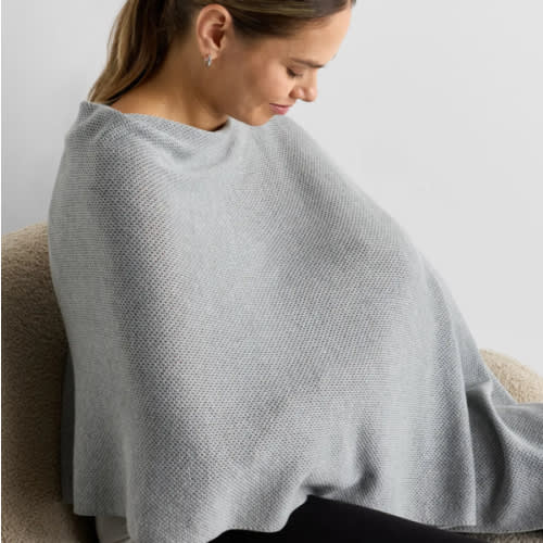 Lightweight Cotton Cashmere Nursing Shawl
