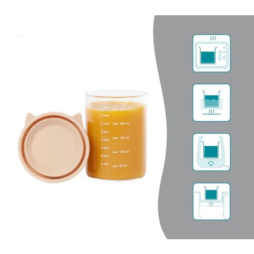 Babymoov Isy Glass Bowl Containers, Set of 6 - 8.5oz