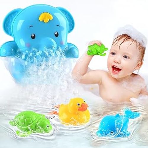 Bath Bubble Maker Toys - Bathtub Bubble Machine for Babies with Floating Wind Up Bath Toys for Toddlers 2 3 4 5 6 Years Old Kids Bath Toys Fun Shower Toys Boys Girls Gift