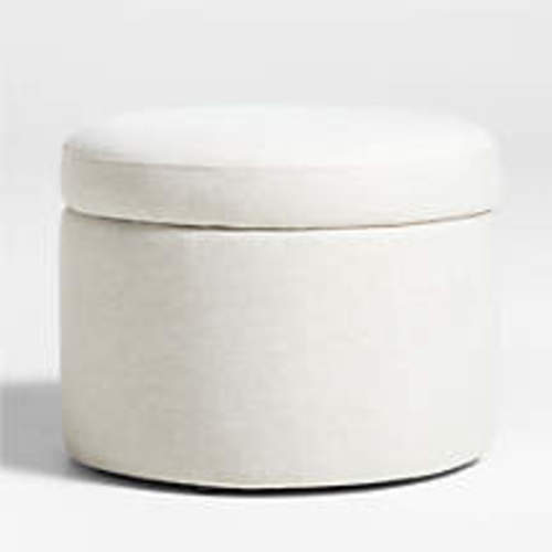 Wally Woven Beach Beige Nursery Storage Ottoman