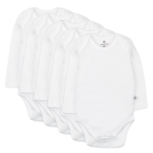 5-Pack Organic Cotton Long Sleeve Bodysuits | Honest Baby Clothing