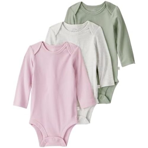 little planet by carter's baby-girls 3-pack Long Sleeve Bodysuits Made With Organic Cotton