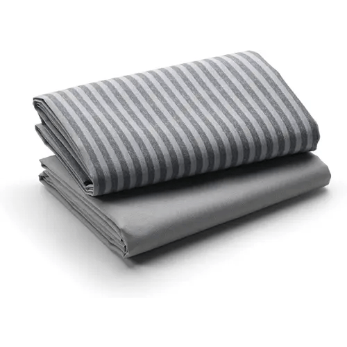 Graco® Pack ‘n Play® Playard Fitted Sheets, 2 Pack, Stripes and Grey