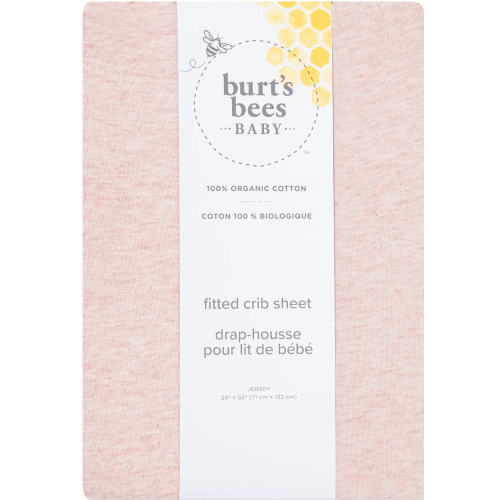 Solid Organic Cotton BEESNUG® Fitted Crib Sheet - Sandy Pink