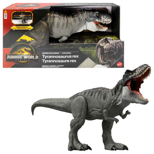 Free Shipping! Jurassic World Rebirth Super Colossal T-Rex Dinosaur Action Figure, 39 Inches Long, Movable Joints