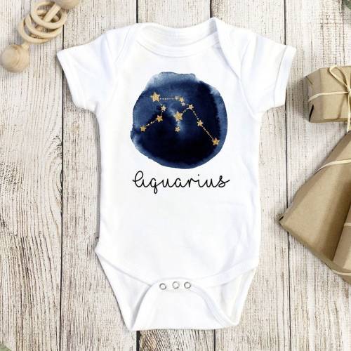 Aquarius Onesie®, Aquarius Baby Onesie®, Zodiac Onesie®, Constellation Onesie®, Aquarius Baby Gift, Zodiac Baby Gift, Astrology Onesie®