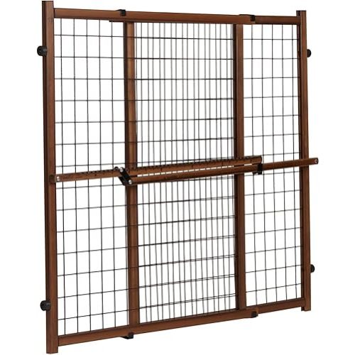 Evenflo Position & Lock Tall & Wide Baby Gate, Pressure-Mounted, 50"W x 32"H, Farmhouse Collection