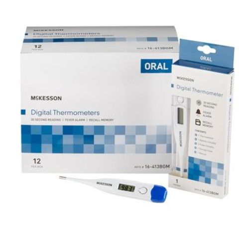 McKesson Oral Digital Thermometer Stick Digital Display 16-413BGM 1 Each