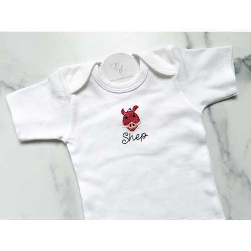 Arkansas Custom Embroidered Name Bodysuit for Baby Razorbacks | 0-3M