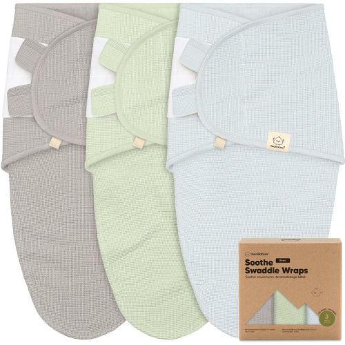 3pk Soothe Wren Swaddle Sleep Sacks, Organic Newborn Swaddles Wrap 0-3 Months, Soft Baby Wearable Blanket (Soft Lilac, One Size)