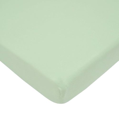 American Baby Company 100% Natural Cotton Fitted Mini Crib Sheet 38" x 24" - Soft & Breathable Small Nesting Portable Crib Sheet, Fits Pack N Play Mattresses, Green, for Boys & Girls