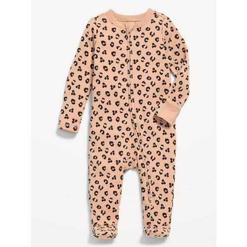 2-Way-Zip Sleep & Play Ribbed Footed One-Piece for Baby