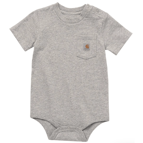 Kids' Short Sleeve Pocket Bodysuit (Infant) - 6 month - Gray