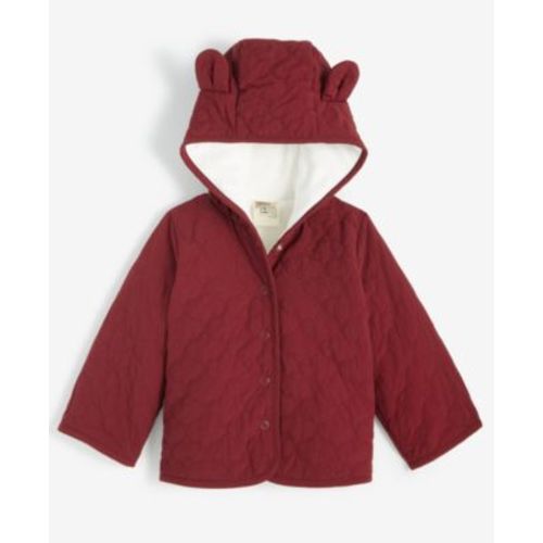 Baby Girls Hooded Quilted Fleece-Lined Jacket, Created for Macy's