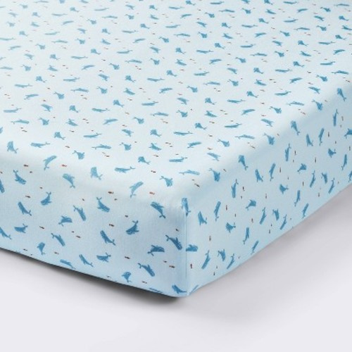 Cotton FItted Crib Sheet - Whales - Cloud Island™
