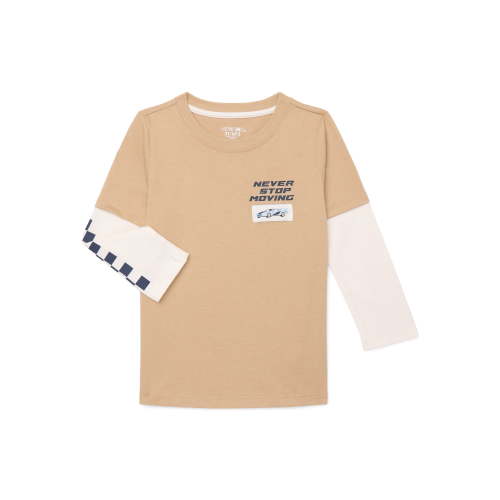 Garanimals Toddler Boys Layered Graphic Tee with Long Sleeves, Sizes 18M-5T