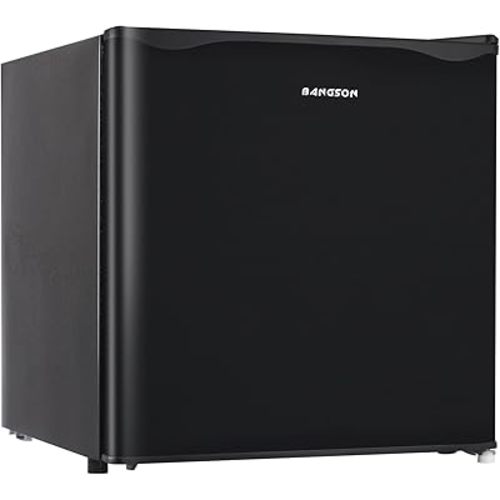 BANGSON Small Refrigerator, 1.6 Cu.Ft Mini Fridge With Freezer, Mini Fridge With Office, Energy Saving, Low Noise, Refrigerator For Office, Apartment, Dorm, Bedroom