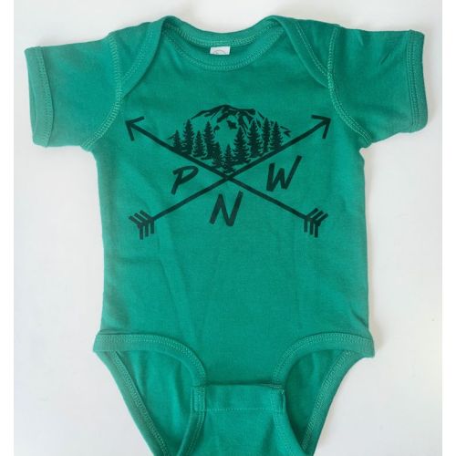 PNW Green Onsie - 6 Months