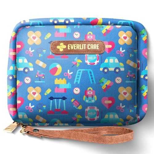 EVERLIT Care Rescue Pack | Family-Friendly First Aid Kit for Kids with 200 Pcs Medical Supplies | Travel-Friendly Compact Storage Bag for Home, Car, Travel, Camping, Adventure (Playground)