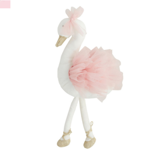 Plush Swan Princess | Minky Plush with Mesh Tutu for Kids | Mud Pie