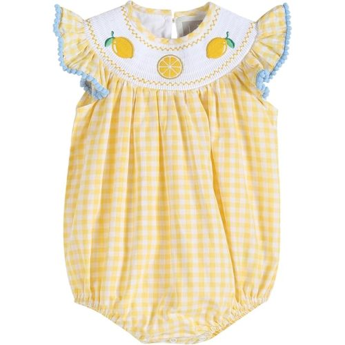 Girls Baby and Toddler Smocked Romper