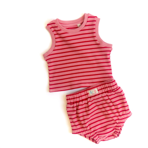 Ribbed Set - Strawberry