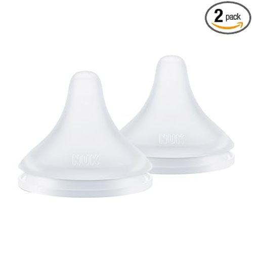 NUK Perfect Match, Slow Flow, Soft Silicone Nipple with Anti-Colic Vent, 2 Pack, BPA Free