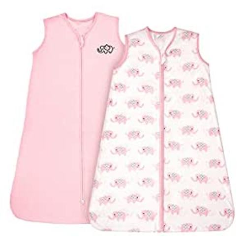 Amazon.com: TILLYOU Sleep Sack, TOG 0.5, Cotton Wearable Blanket for 0-6 Months Baby - Soft & Safe Sleeping Bag for Infants,Pink Elephant : Baby