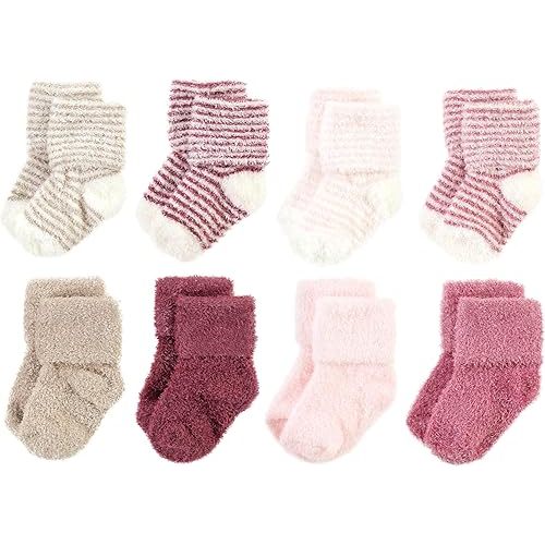 Hudson Baby Baby Girls' Cotton Rich Newborn and Terry Socks