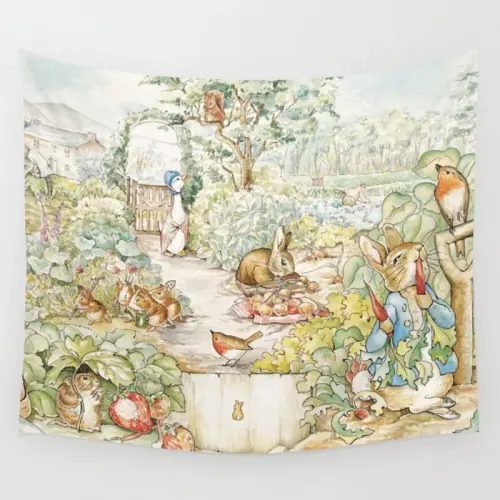 The World Of Beatrix Potter Wall Tapestry by vintagereserve | Society6