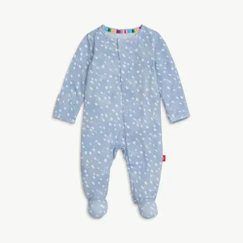 6-9 mos Magnetic Me Footie in Blue Doeskin