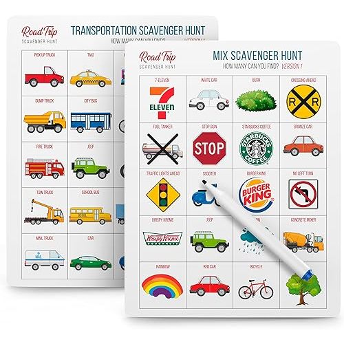 WELL BALANCED Car Bingo - Road Trip Essentials: Car Activities and Games for Kids Ages 4-8