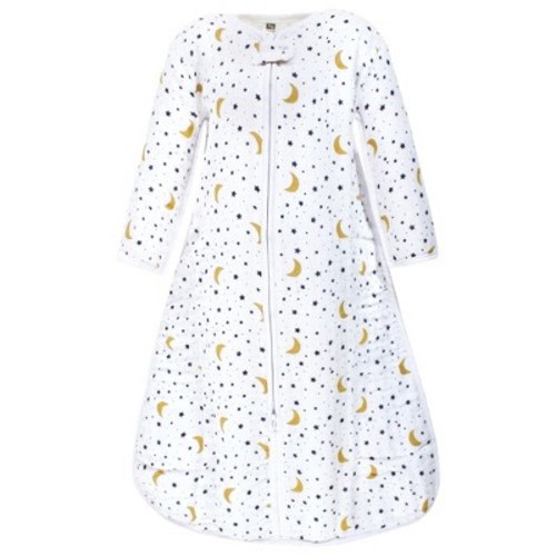 Hudson Baby Unisex Baby Long Sleeve Muslin Sleeping Bag, Wearable Blanket, Sleep Sack, Moon, Size: 0-6 months