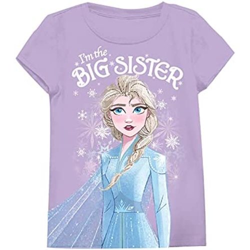 DISNEY Frozen Elsa I'm The Big Sister Kids Girls Youth T-shirt