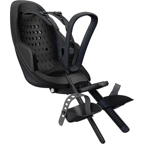 Thule Yepp 2 Mini - Front Mounted Child Bike seat - Shock-Absorbing Foam seat - Adjustable footrests & footstraps - Easy mounting System - Adjustable 5 Point Harness System