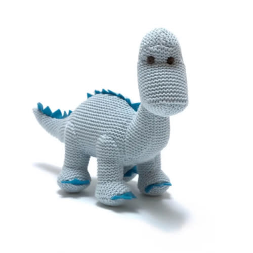 Colored Organics Diplodocus Dinosaur Rattle