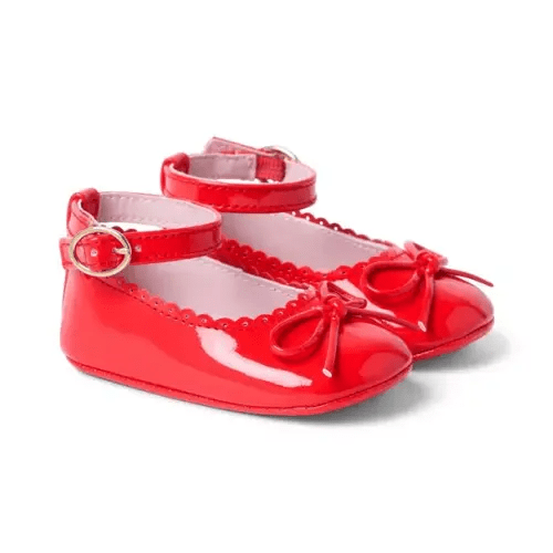 Newborn Moto Red Baby Patent Bow Ballet Flat by Janie and Jack