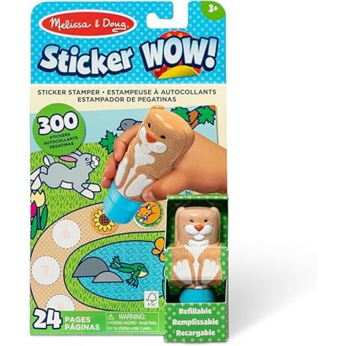 Melissa & Doug Bunny Sticker Activity Pad & Stamper Book, 1 EA