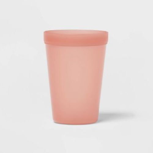 13.5oz Plastic Kids' Tall Tumbler Coral Pink - Pillowfort™: Stackable Cup, Dishwasher & Microwave Safe