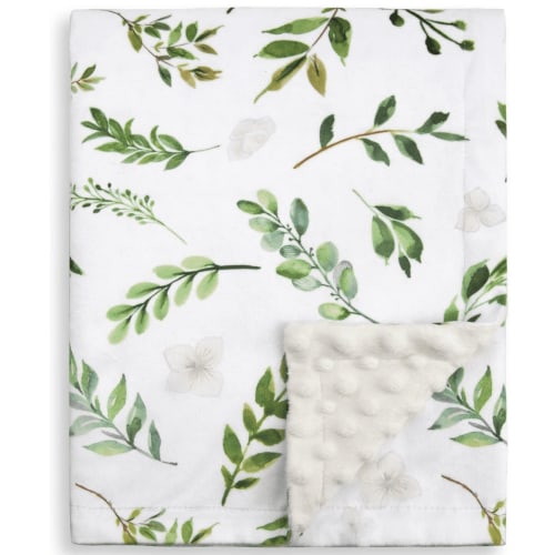Baby Blanket for Boys Girls Super Soft Double Layer Minky with Dotted Backing for Nursery Stroller Crib Bed Newborns Spring Summer Fresh Design 30 x 40 Inch