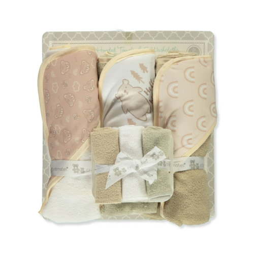 Cribmates Baby Boys' 6-Piece Hooded Towel & Washcloths Set - multi, one size