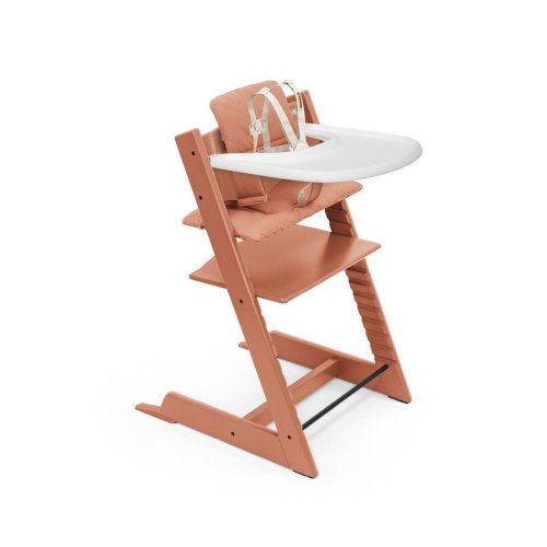 Stokke Tripp Trapp Wood High Chair with Tray - Terracotta