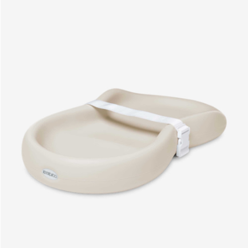 Keekaroo Peanut Changer Baby Vanilla– The Original Made in USA Easy-to-Clean Changing pad and The only Shell Over Foam, Fully Water Repellant