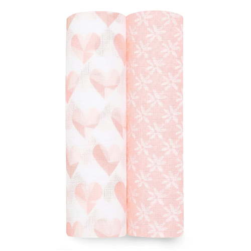 aden anais Swaddles Cotton Muslin Baby Blankets (2 Count)