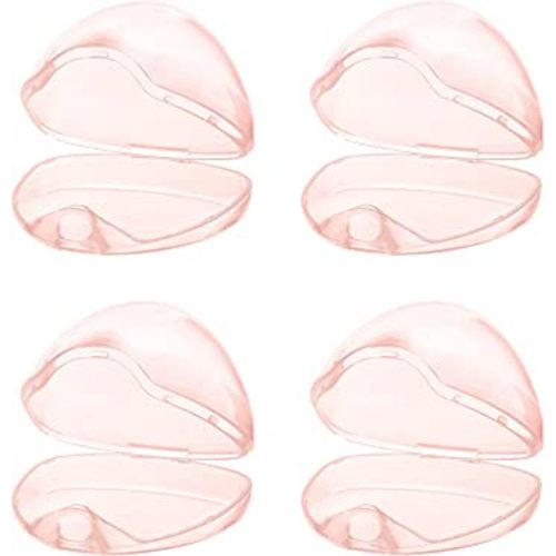 Accmor Pacifier Case, Pacifier Holder Case, Pacifier Container for Travel, BPA Free,Transparent Pink, 4 Pack