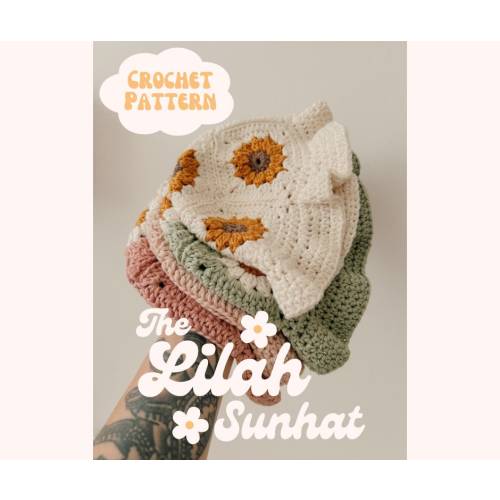 The Lilah Sunhat PDF PATTERN ONLY | Size newborn - adult | crochet sunhat, crochet pattern, child’s sunhat, adult sunhat, crochet hat