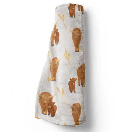 Happy Highland Cows Blanket