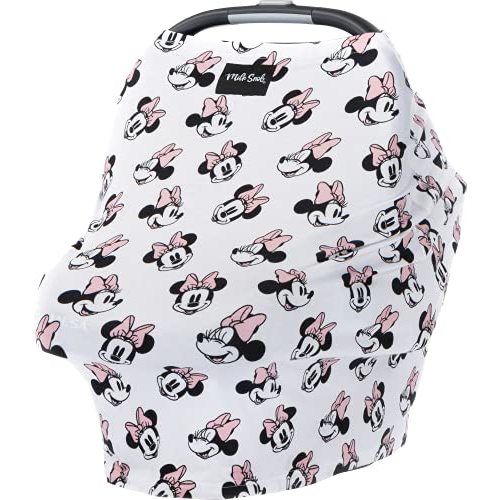 Milk Snob Original Disney 5-in-1 Cover, Minnie Mouse, Added Privacy for Breastfeeding, Baby Car Seat, Carrier, Stroller, High Chair, Shopping Cart, Lounger Canopy - Newborn Essentials, Nursing Top