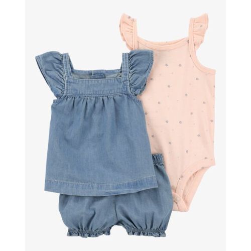 Baby 3-Piece Chambray Outfit Set - Carter's | Carter's
